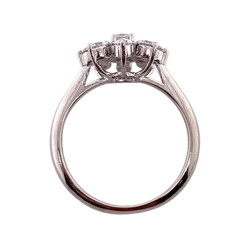 Platinum Flower Diamond Ring - Image 3
