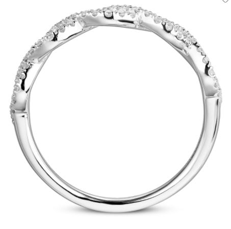 Twisted Diamond Band, 14kt White Gold. - Image 2