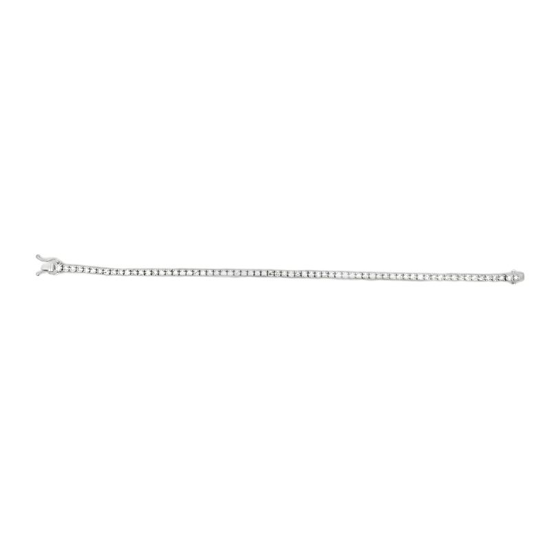 3ct 4-prong Diamond Tennis Bracelet, 14kt White - Image 2