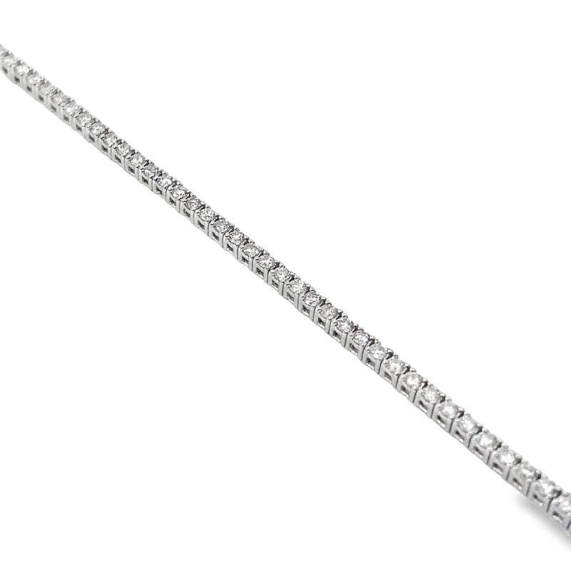 1.00ctw Diamond Tennis Bracelet, 14kt White - Image 2
