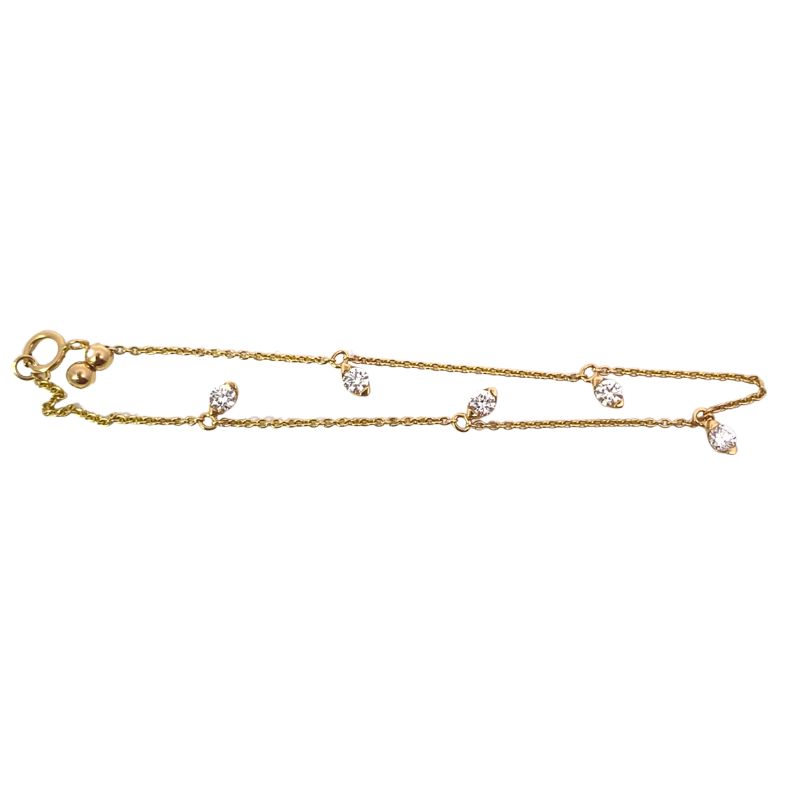 0.40ctw Dangle Diamong Bracelet, 18kt Yellow - Image 2