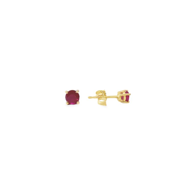 0.33ctw AA Ruby Stud Earrings, 14kt - Image 2