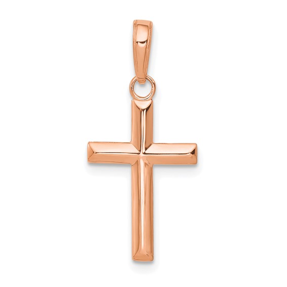SMALL CROSS PENDANT 14KT YELLOW GOLD - Image 2