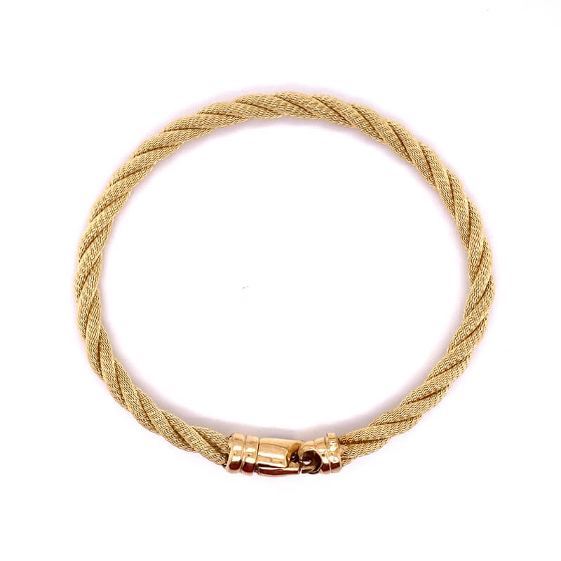 14kt Yellow Gold Twisted Cable Bracelet. - Image 2