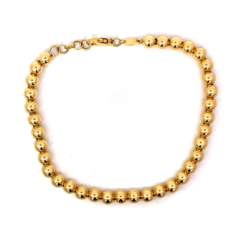 5mm Polished Bead Bracelet