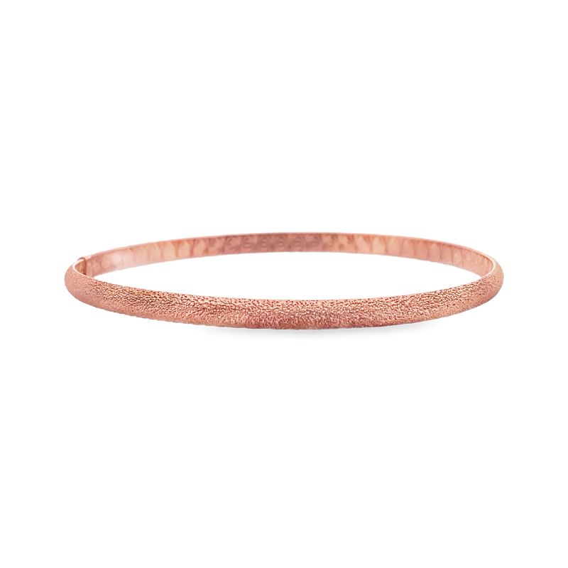 4mm Dome Sand Blast 14kt Rose Bangle