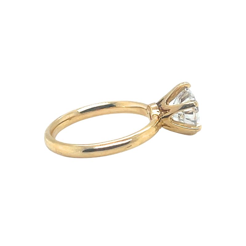 Timeless Bridal 6 Prong Solitaire Engagement Ring Setting, 14kt Yellow Gold - Image 2