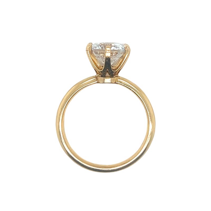 Timeless Bridal 6 Prong Solitaire Engagement Ring Setting, 14kt Yellow Gold - Image 3