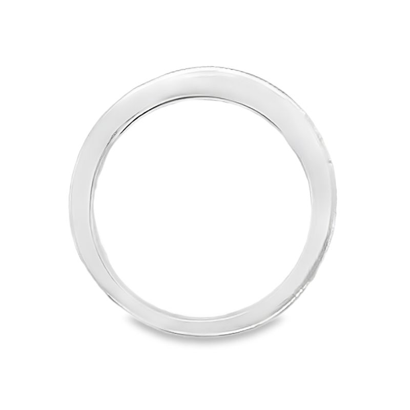 Ladies 14kt White Gold Channel Set Baguette Band - Image 2