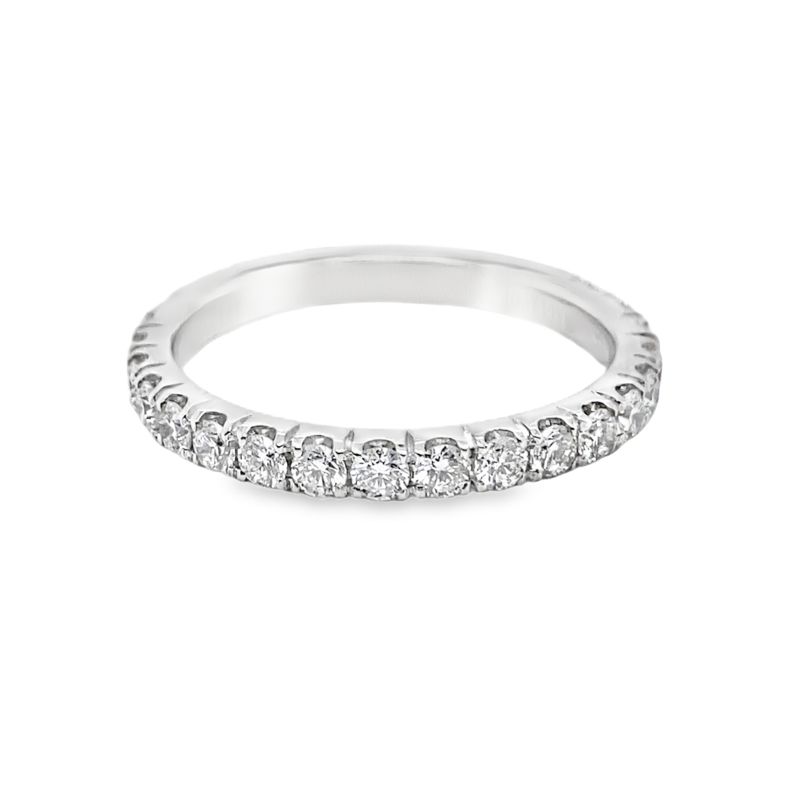 3/4ct Split Prong Diamond Band with Lined Sections