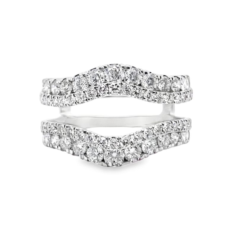 Diamond Two-Row Ring Guard, 1.50ctw
