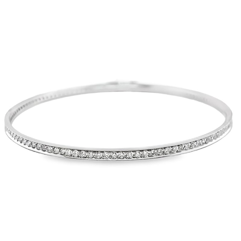 2.20ct Slip-on Diamond Eternity Bangle, 14kt white gold