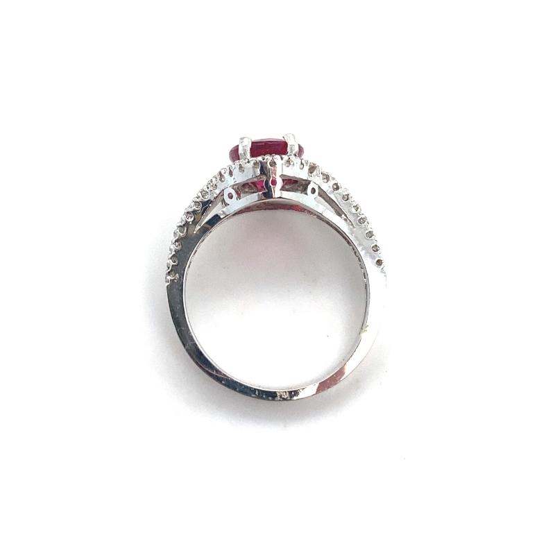Pink Tourmaline and Diamond Setting Ring - Image 3