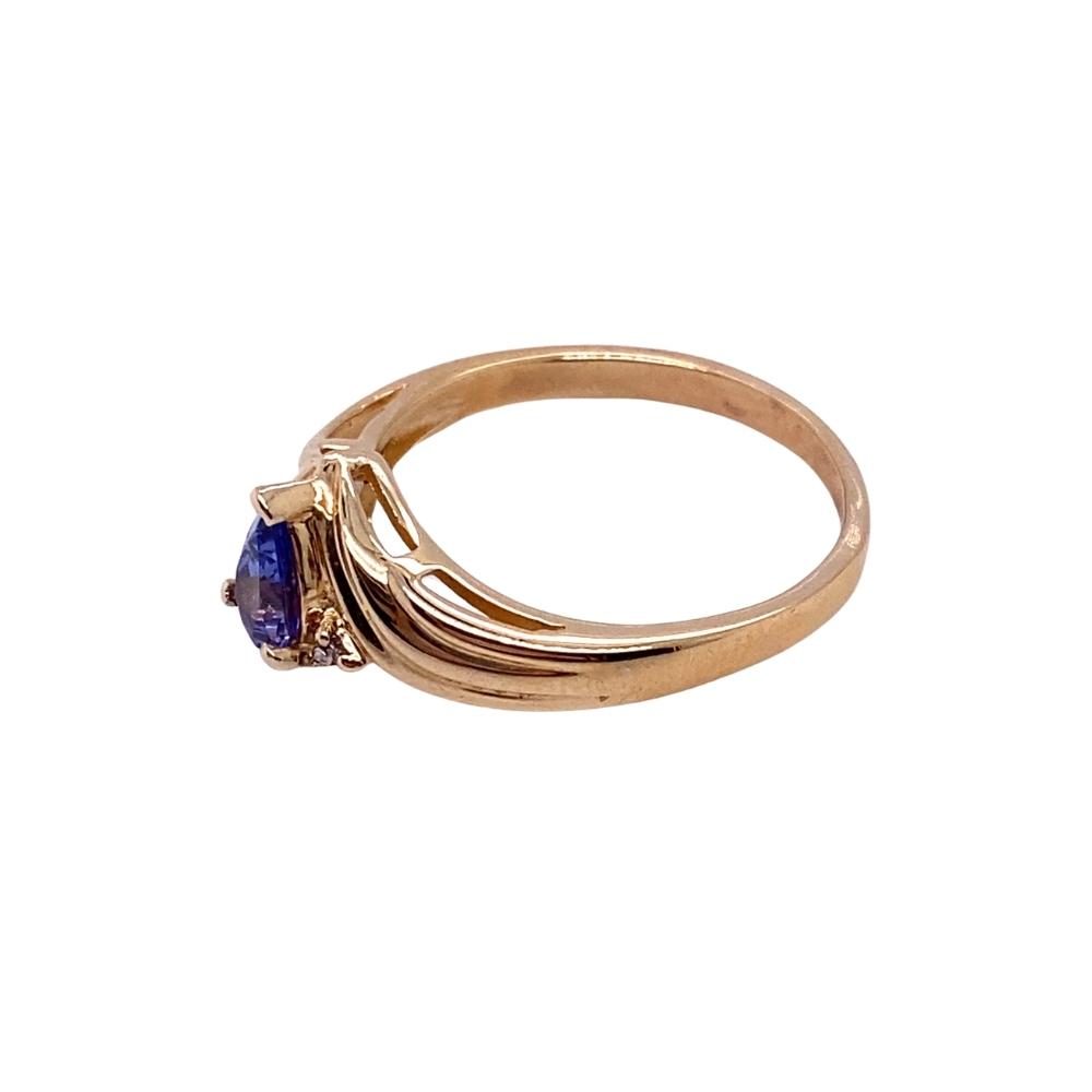 0.45ct Pear Shaped Tanzanite Ring, 14kt white gold - Image 2