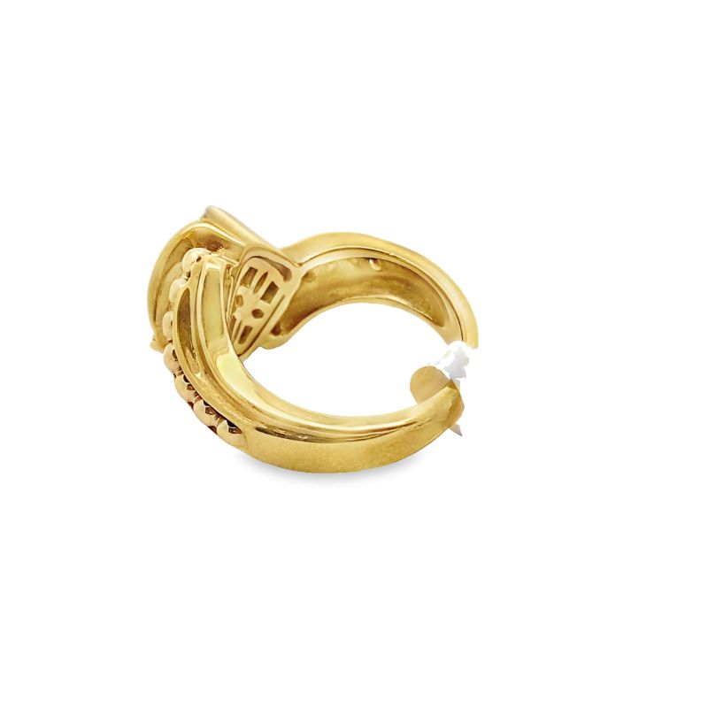 Ruby Invisible Center with Pave Set Diamond Frame, 18kt - Image 2