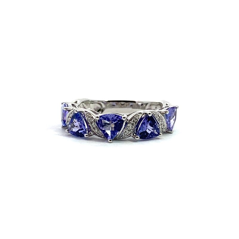 Effy Brand Ring with Tanzanite and Trillion Diamonds