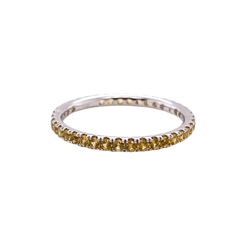 Imagine Bridal Yellow Sapphire Eternity Band 14kw 39 YS - 0.78cts