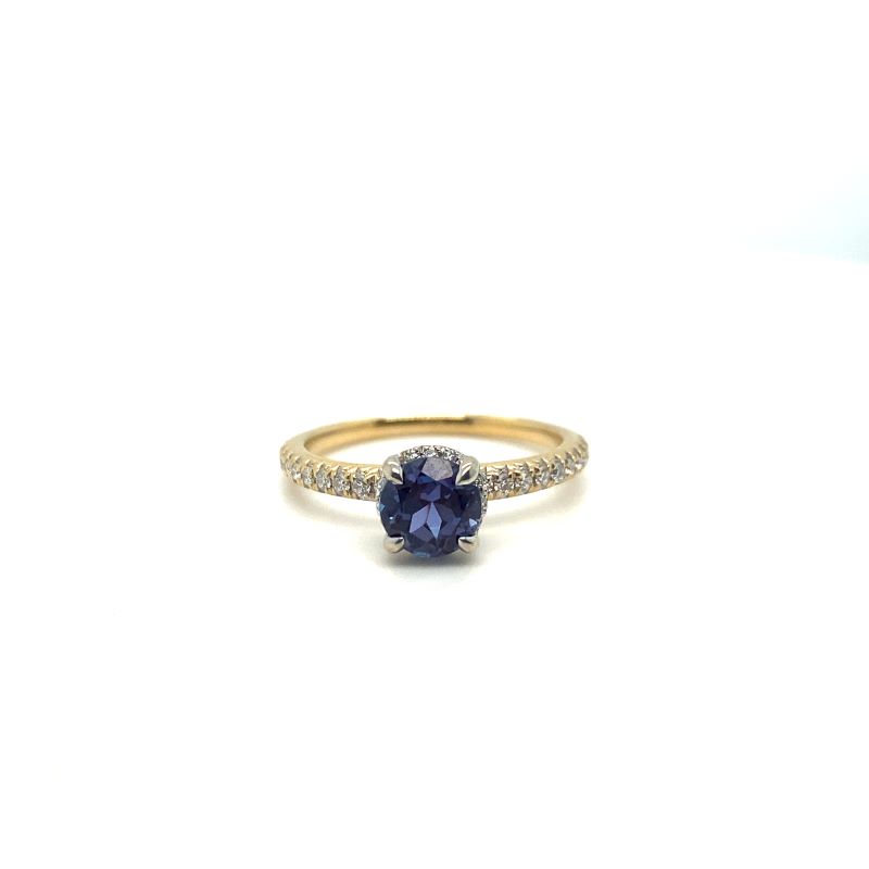 Two Toned Alexandrite and Diamond Ring