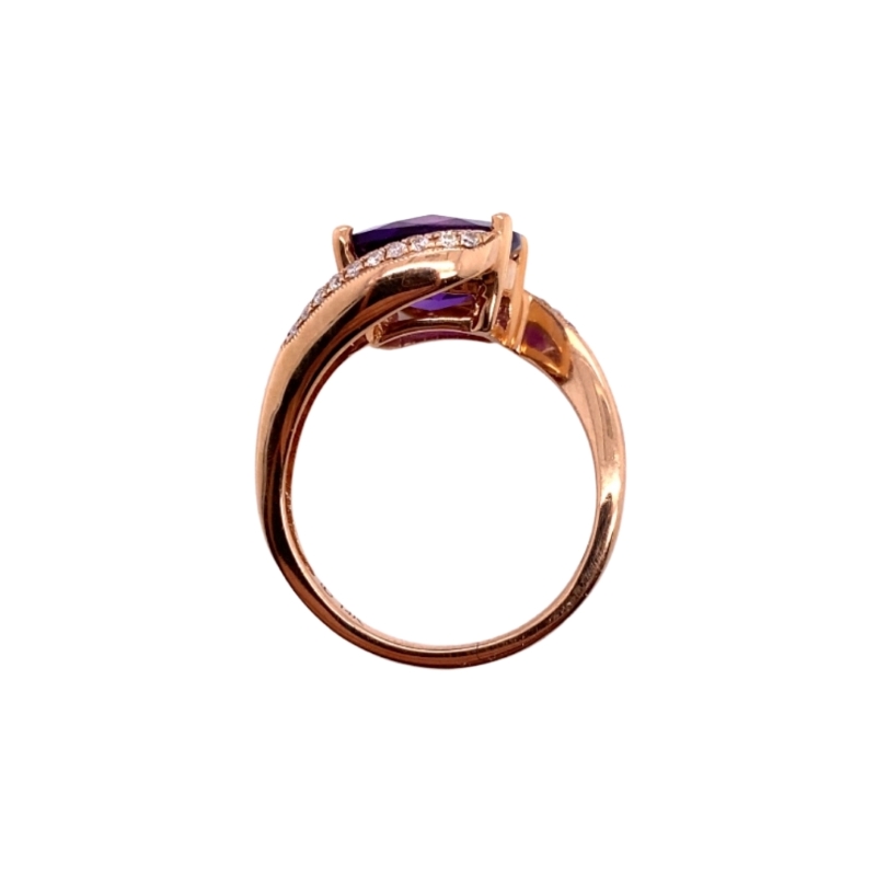 Amethyst and Diamond Whimsical Wrap Ring - Image 3