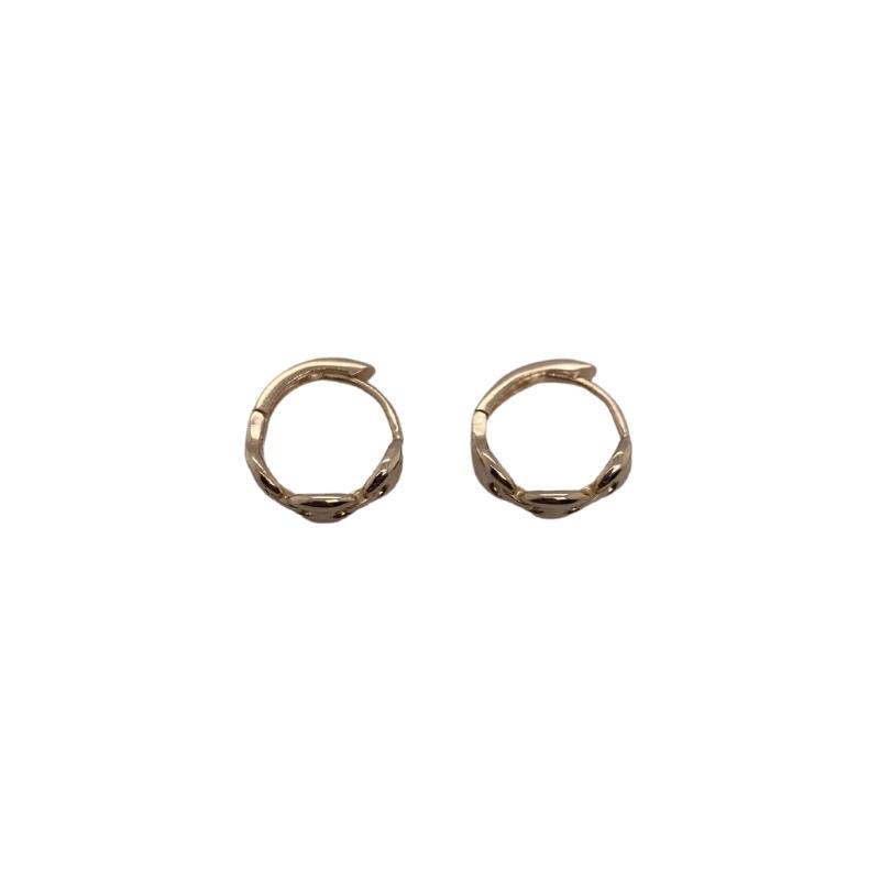 14kt Yellow Gold, Small Gucci Link Studs - Image 2