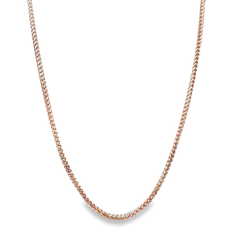 2.0mm D/C Franco Rose and White Gold, 18"
