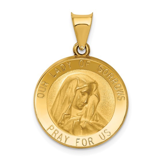 Our Lady Of Sorroughs Pendant, 14kt