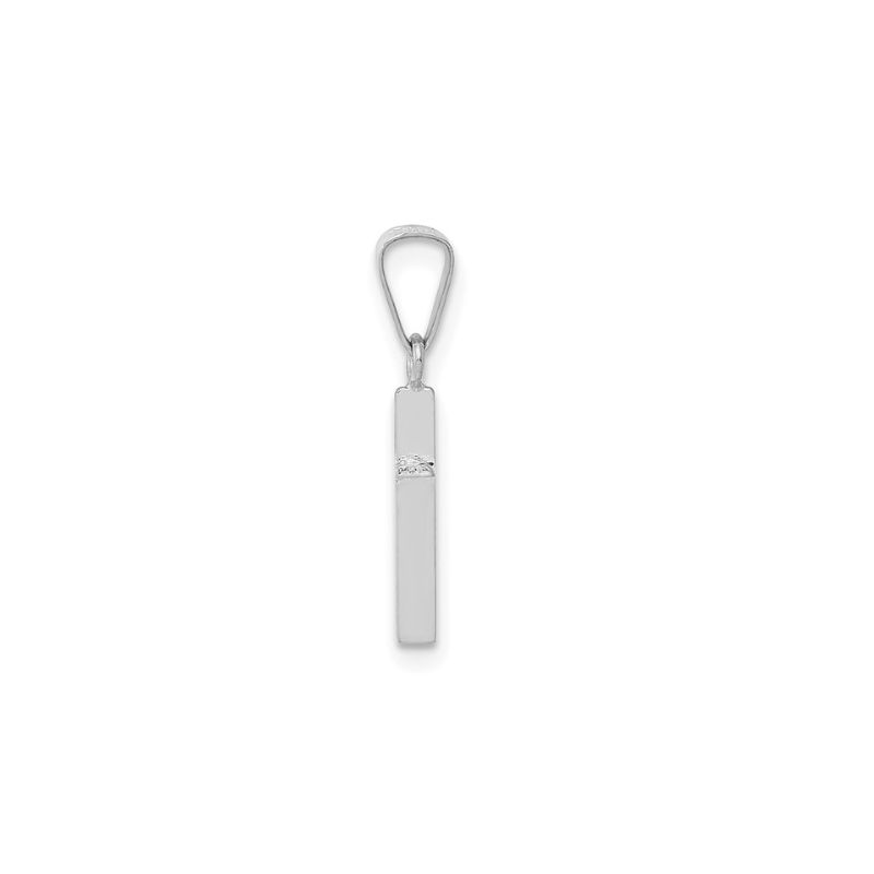 Small Cross Pendant, 14kt White Gold - Image 2
