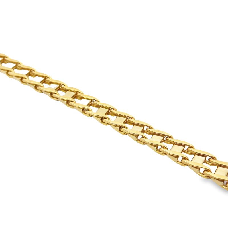 14kt Yellow Railroad Bracelet