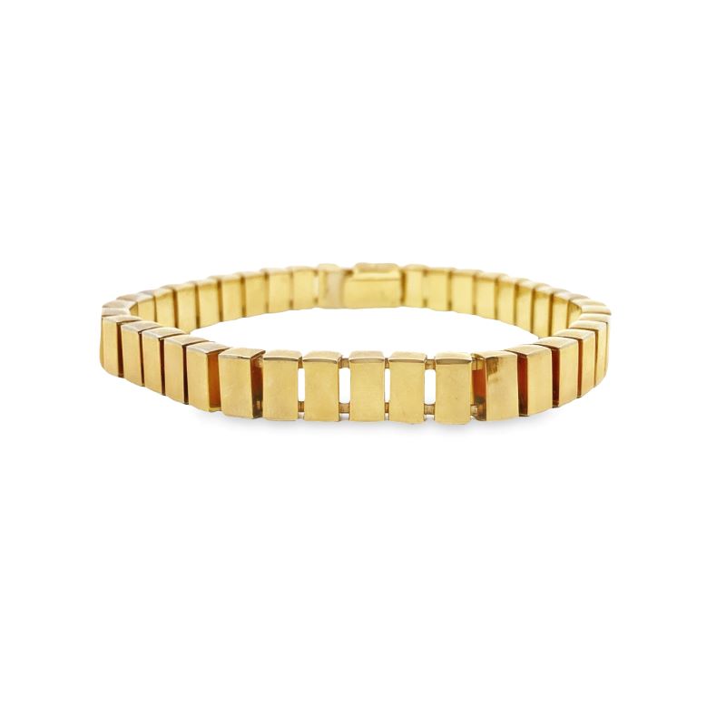 Plank Style Gold Bracelet, 14kt Yellow - Image 2