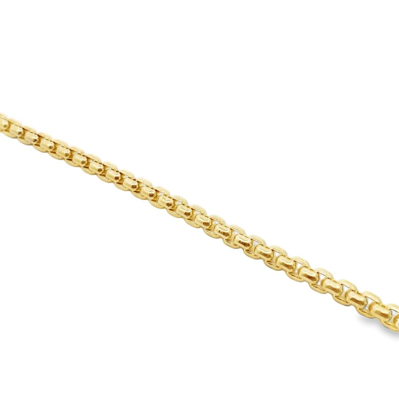 5.0mm Rounded Box 14kt Yellow Bracelet - Image 2