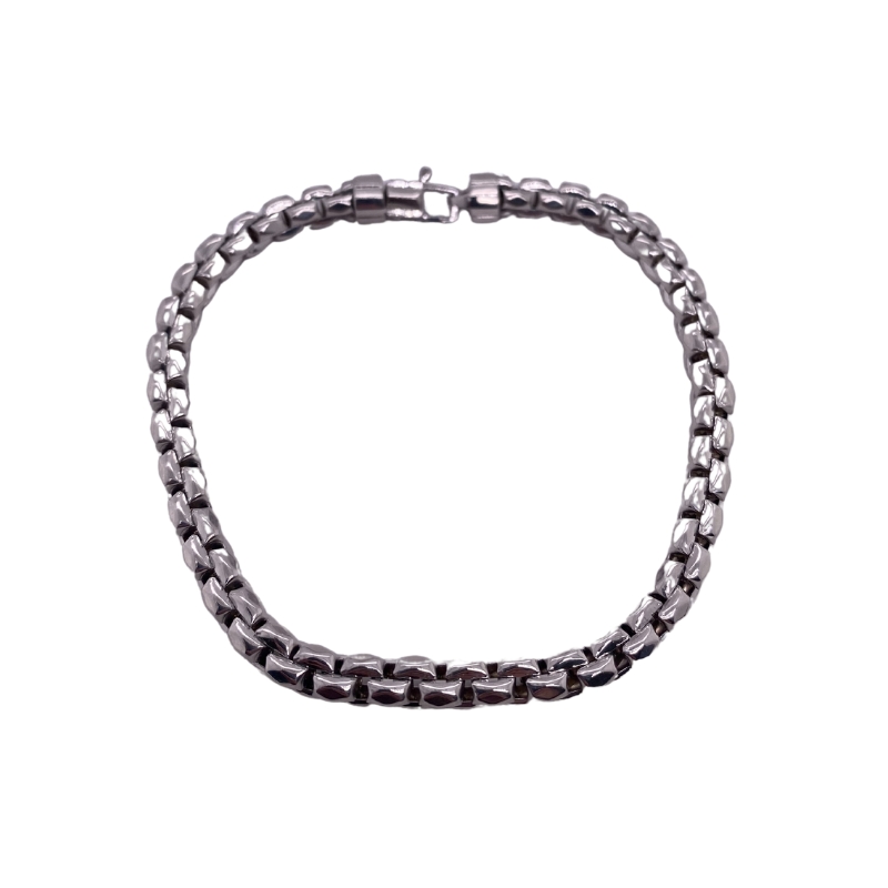 5mm Italian Box Chain Bracelet, 14kt