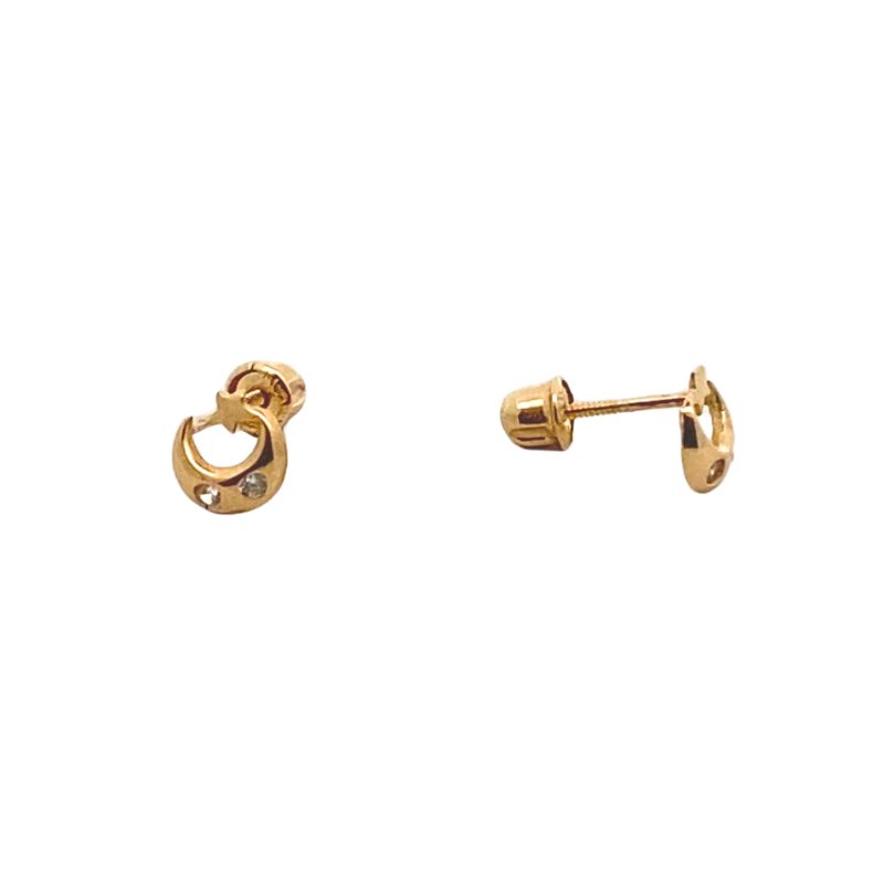 Baby Star and Moon CZ Studs - Image 2