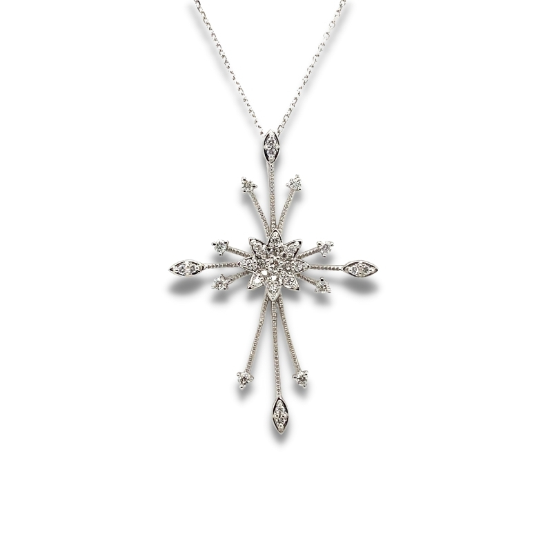 Starburst Style Diamond Pendant