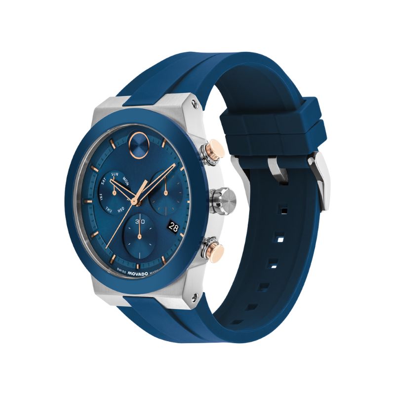 Movado BOLD Fusion Chronograph 44.5mm, Blue Dial, #3601331 - Image 2