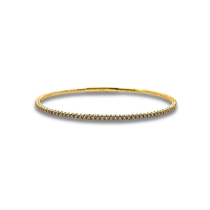 1.5ctw Diamond Flex Bangle, 14kt Yellow