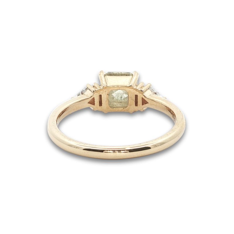 1.14ct Salt and Pepper Ladies Diamond Engagement, 14kt Yellow - Image 3
