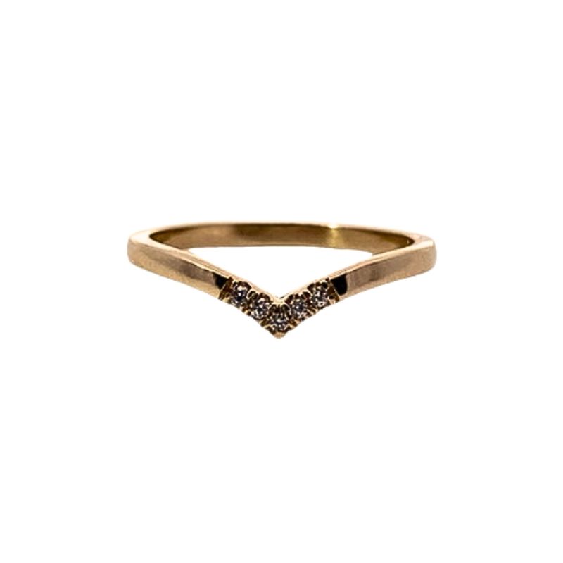 Thin Chevron Diamond Band, 0.05ctw