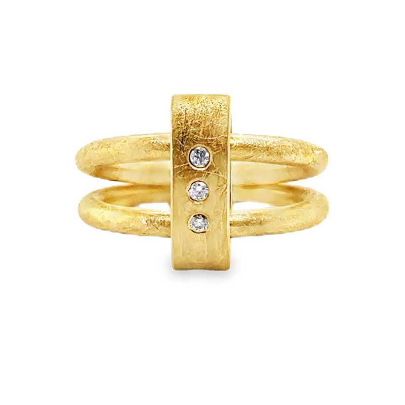 Ursula Scholz Double with in Reversable Center, Ref#288B12 18kt and Platinum - Image 3