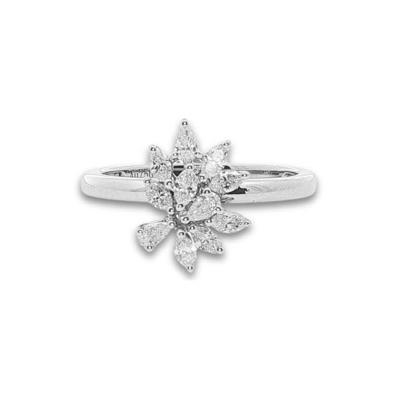 0.40ctw Diamond Cluster Fashion Ring, 18kt