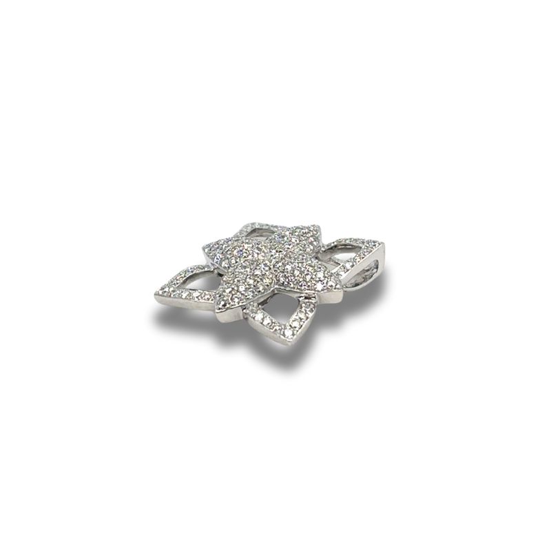 0.50ctw Double Star Pendant, 14kt - Image 2