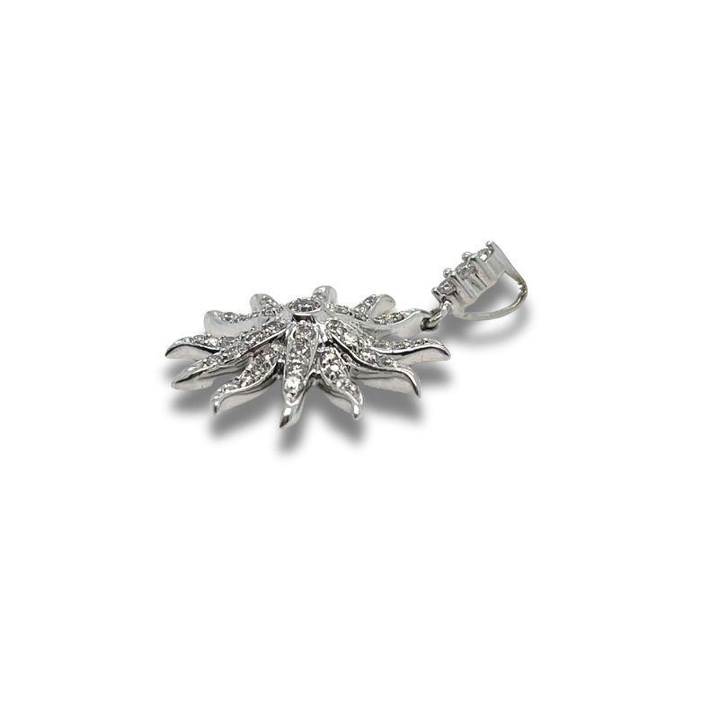 0.75ctw Radiating Sun Pendant, 14kt - Image 2