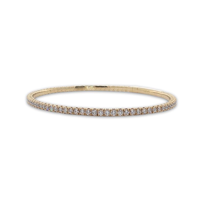 2.00ctw Flexible Diamond Tennis Bracelet, Small Size 14kt Yellow - Image 2