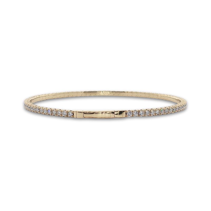 2.00ctw Flexible Diamond Tennis Bracelet, Small Size 14kt Yellow - Image 3