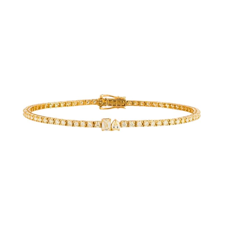 2.00ctw Fancy Yellow Diamond Bracelet, 18kt Yellow