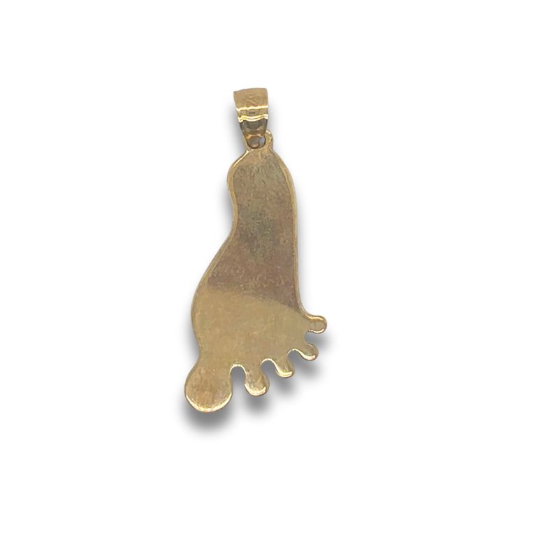Large Footprint Pendant, 14kt Yellow