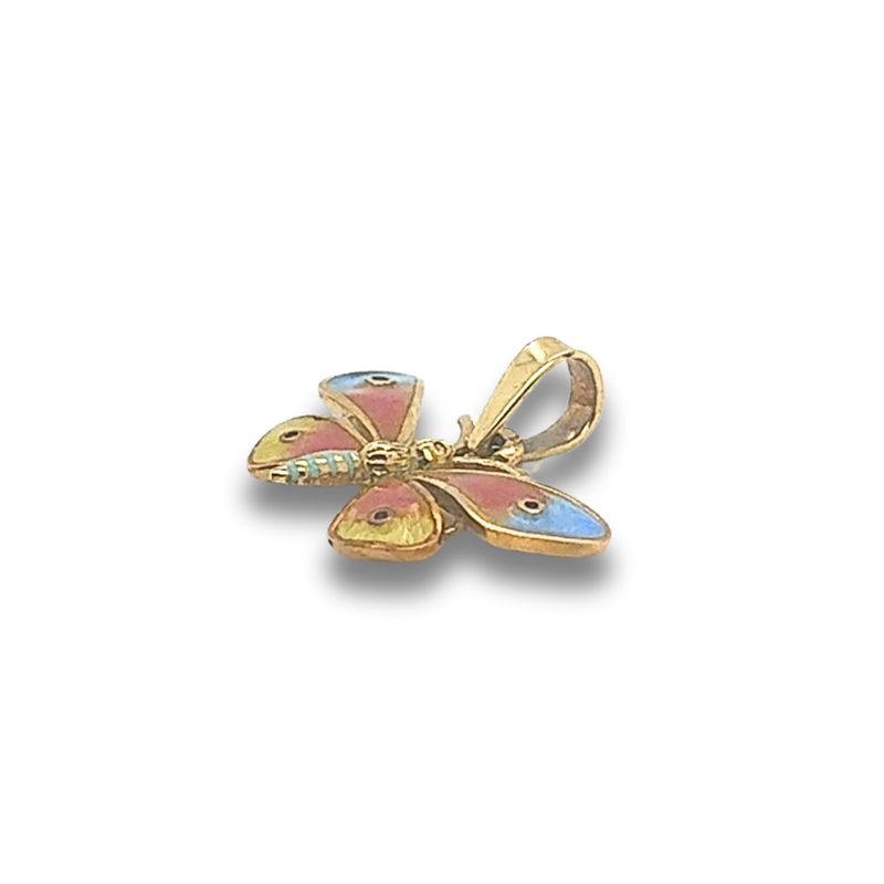 Enamel Butterly Charm, 14kt Gold - Image 2