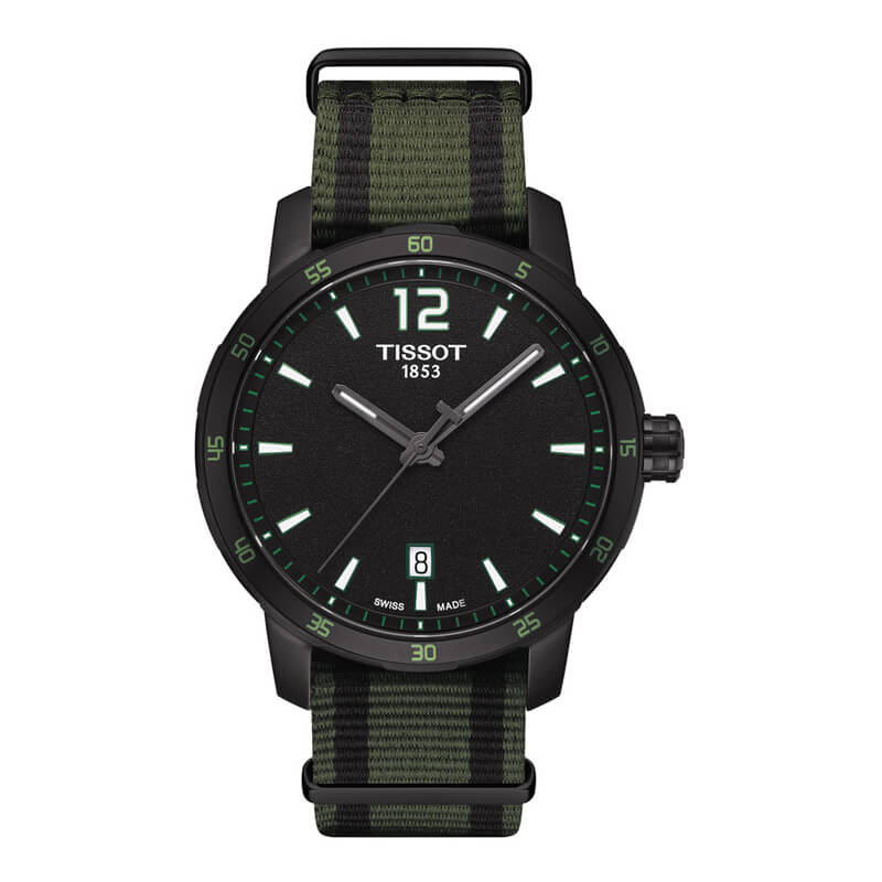 TISSOT QUICKSTER Men's Analog Display Quartz Black 40mm Watch T0954103705700