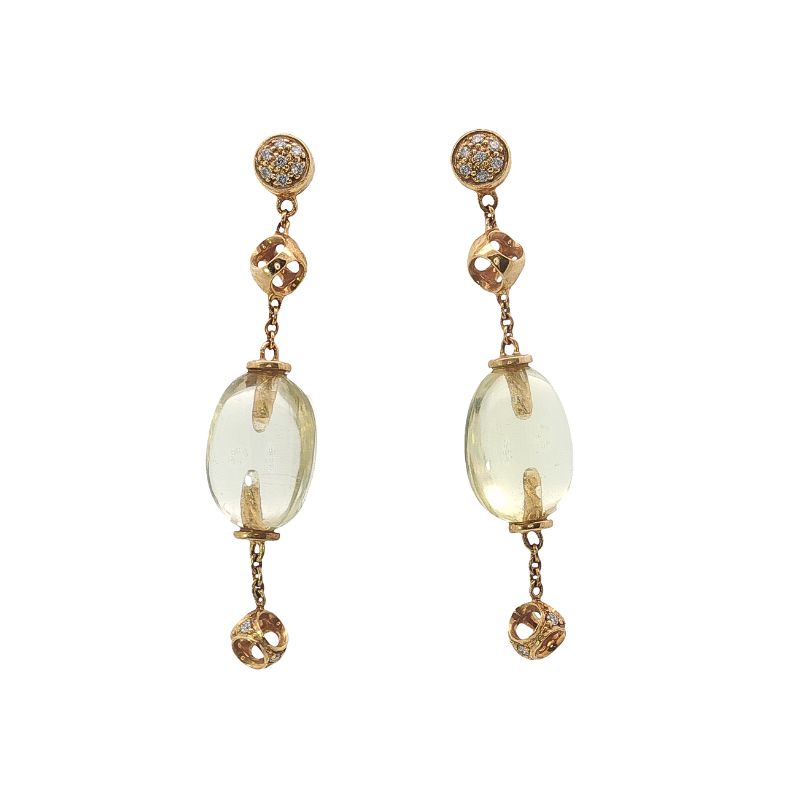 Di Modolo Triadra Collection Quartz Drop Earrings, Ref#E185-3Y-OQZ