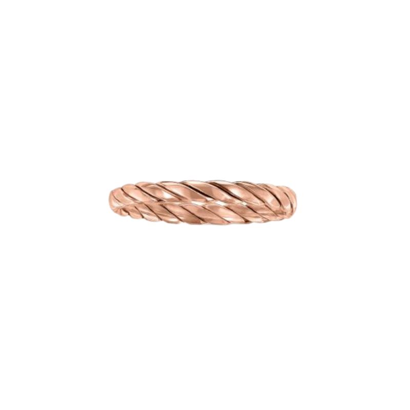 TWISTED STYLE STACKABLE BAND 14KT ROSE GOLD 1.5MM