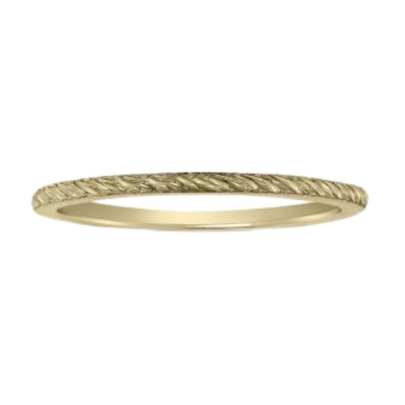 Thin Twisted Band in 14kt yellow gold